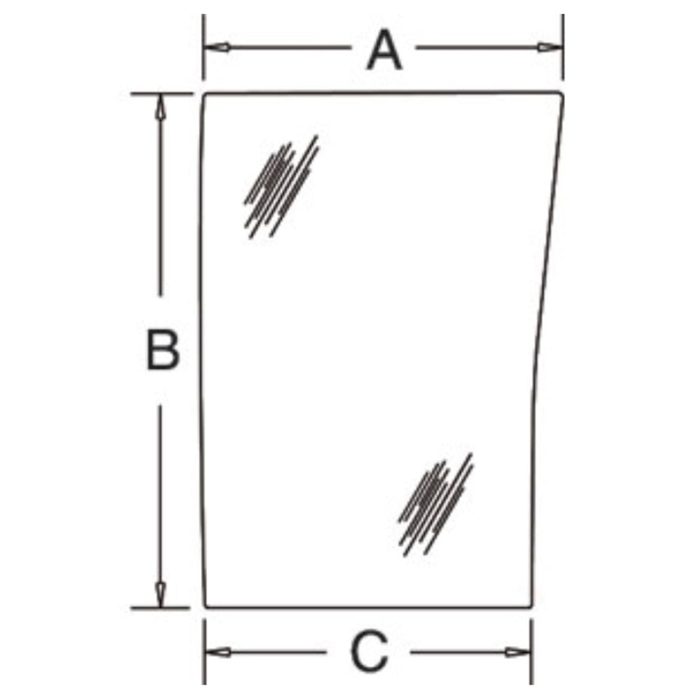 A-190029A5 Right Hand Front Lower Glass - Fits Case IH; Fits McCormick