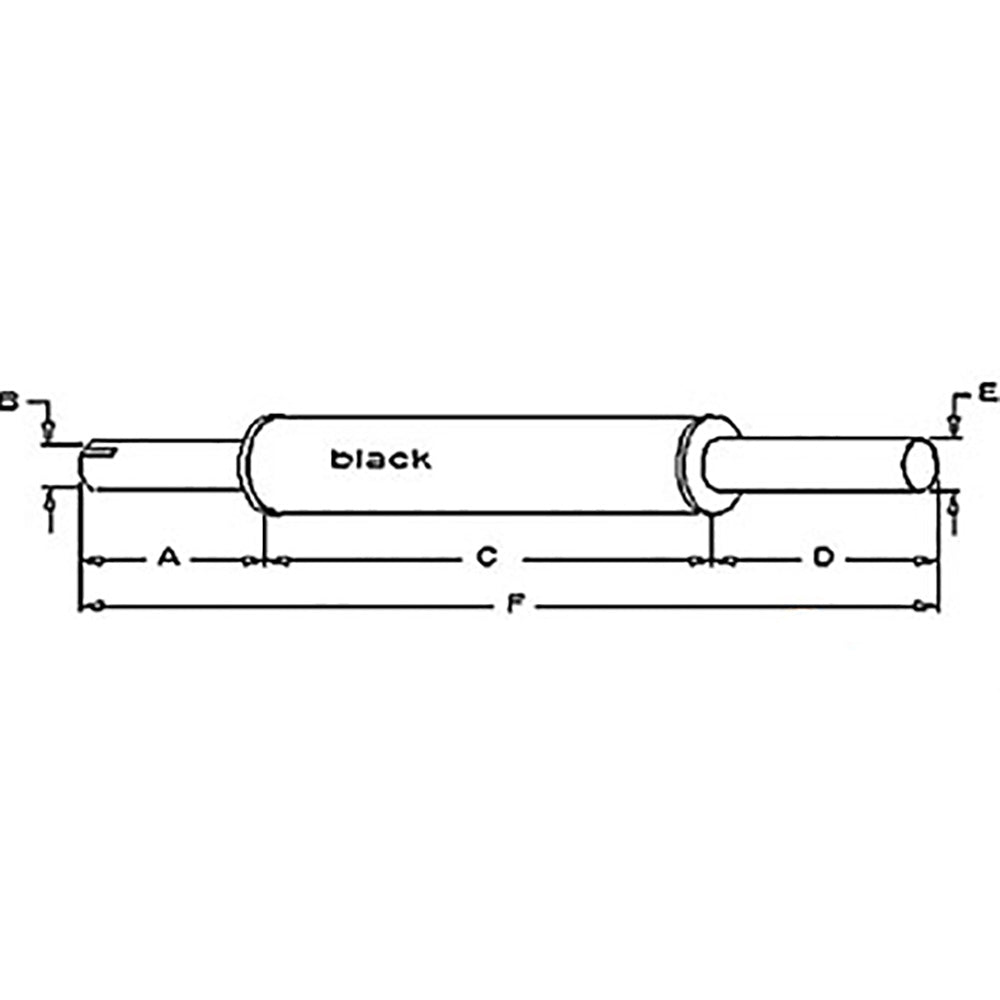 190435M92 New Muffler Fits Massey Ferguson Industrial 90 37" Long 2.25" O.D.