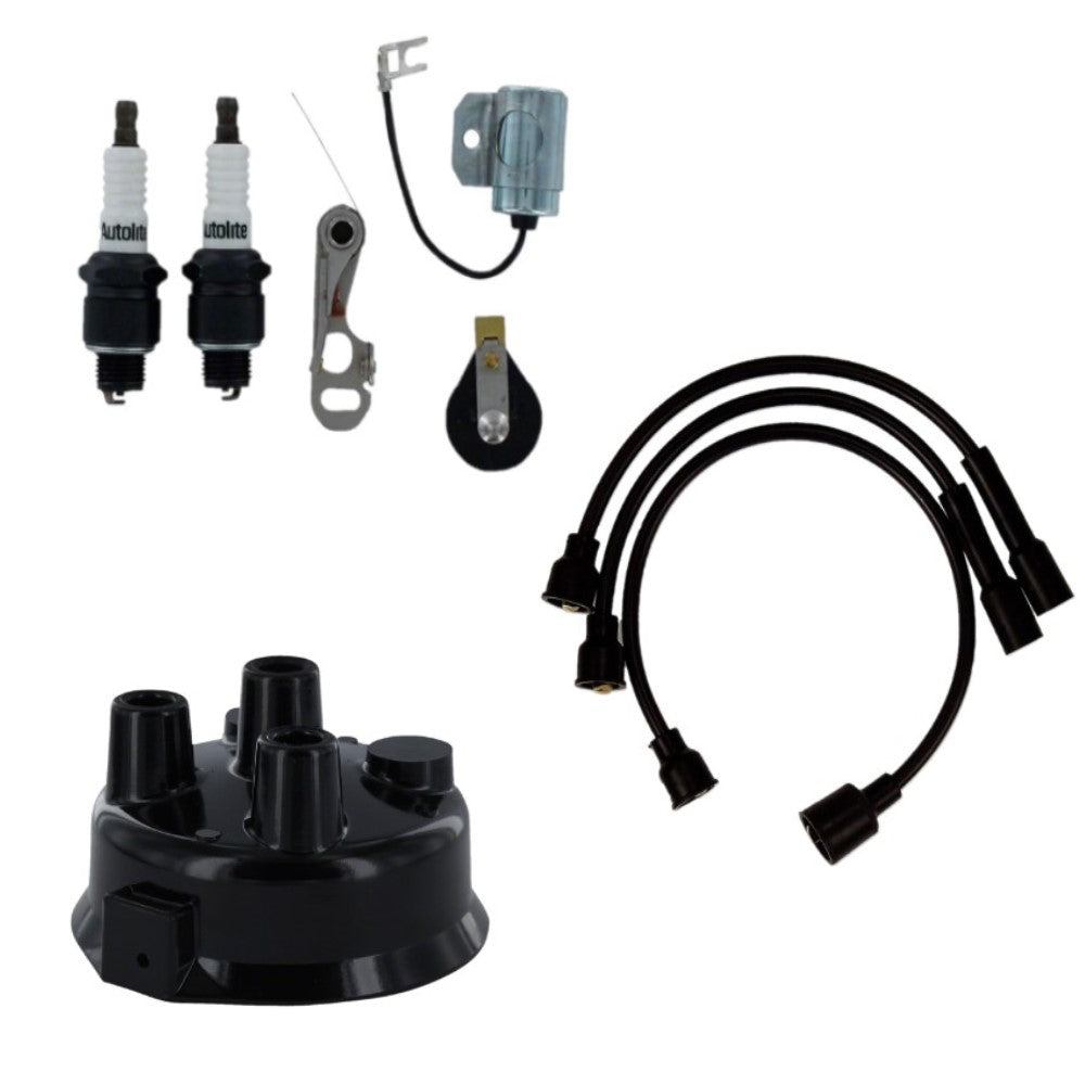 1909008 Tune Up Kit w/ Spark Plug Wires & Cap Fits John Deere