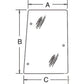WN-192002A3-PEX Glass, Rear, Side, RH Fits McCormick CX100 CX105 CX50 CX60 CX70