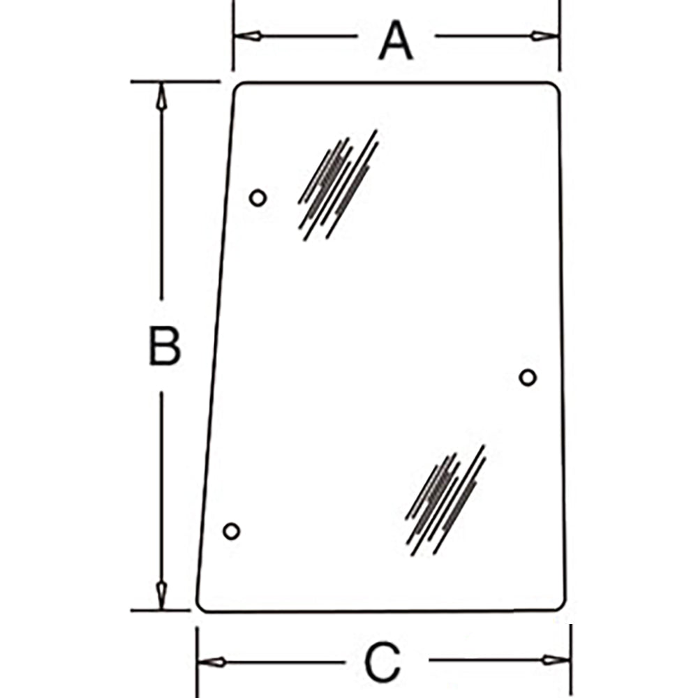 WN-192002A3-PEX Glass, Rear, Side, RH Fits Miscellaneous CI MC