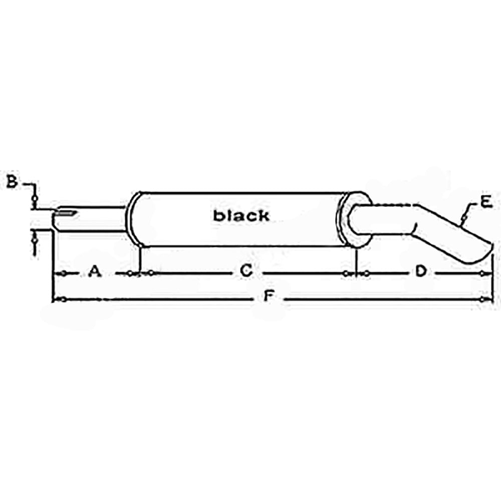 523394M91 40" Muffler Fits Massey Ferguson Tractors 165 175 180 194431M91