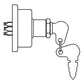 MFS4269 3 Position Ignition Key Switch with 2 Keys Fits Massey Ferguson
