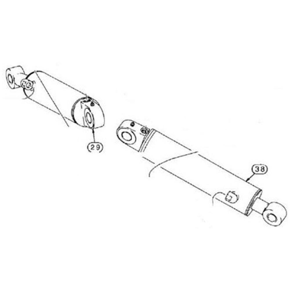 195503A1 Stabilizer Cylinder R/H Fits Case 580L, 580M, 570LXT