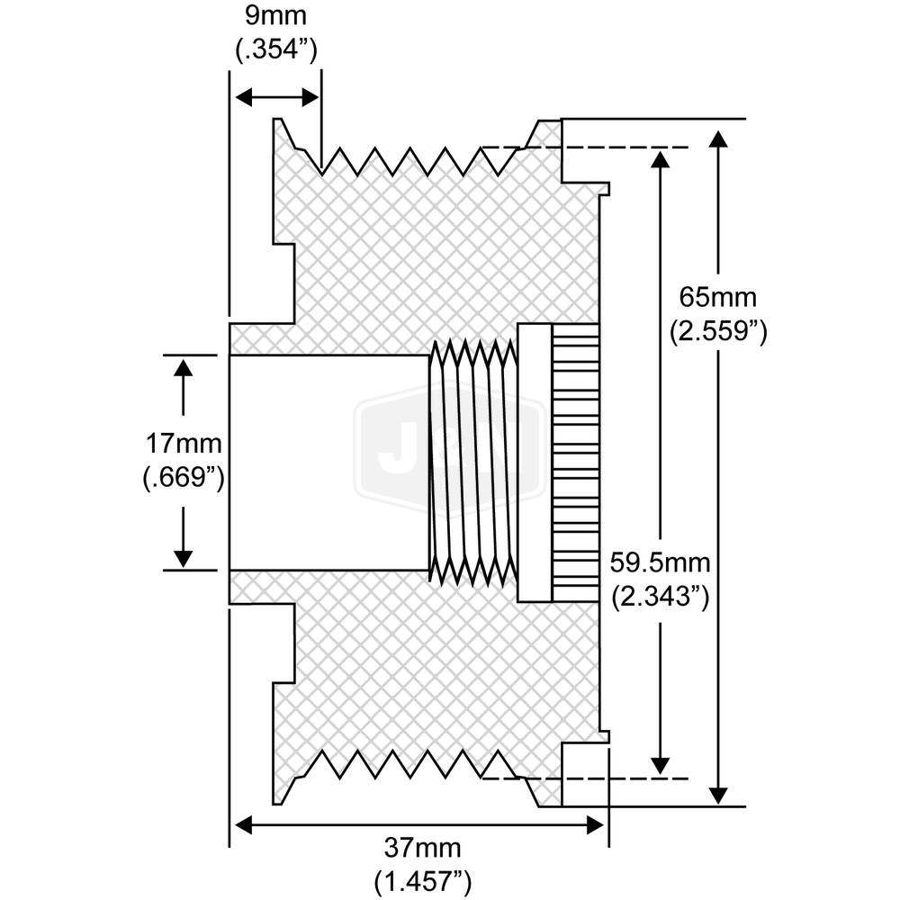 206-48002-JN J&N Electrical Products Pulley