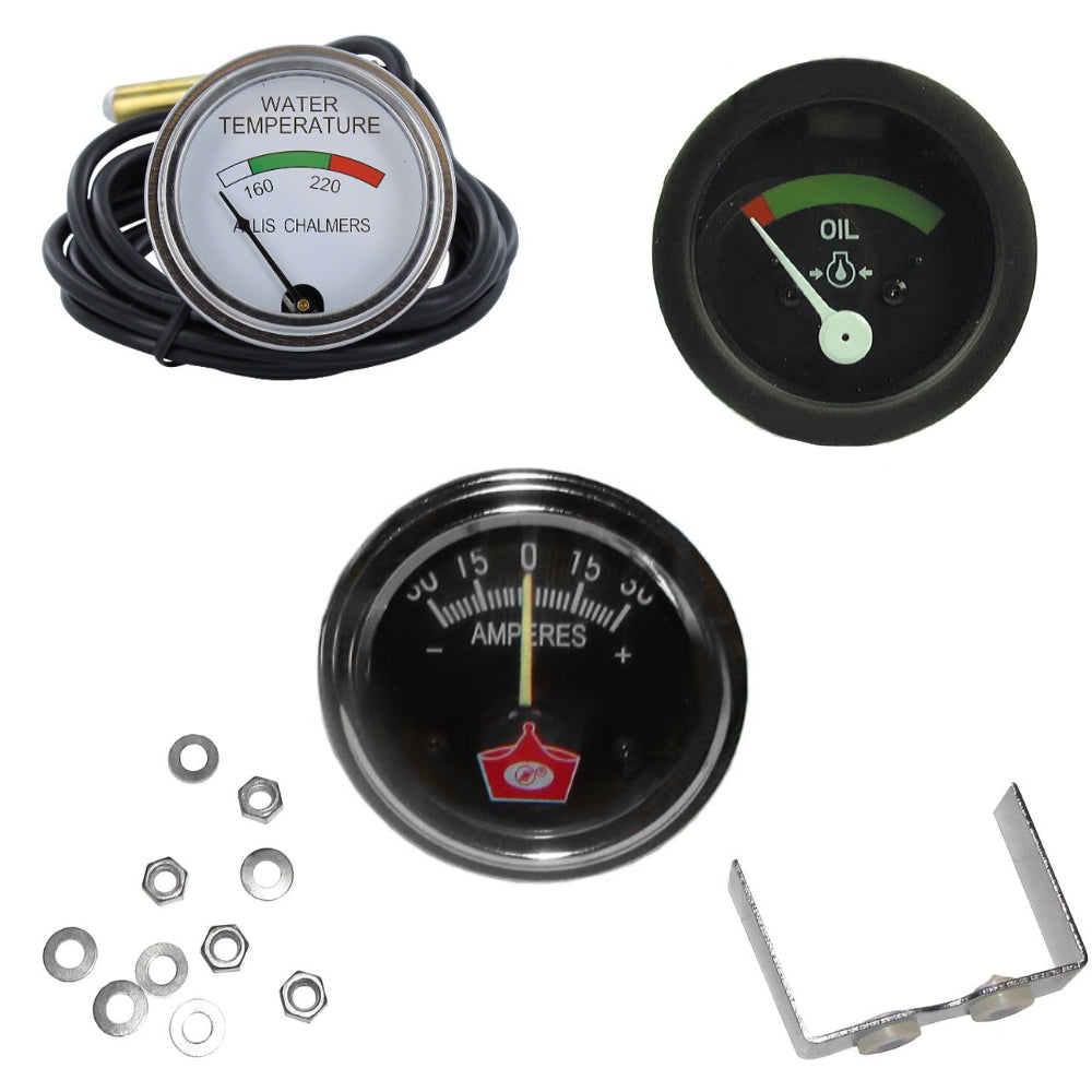 Oil Pressure Temp Amp Gauges Fits Allis Chalmers WD45 Dsl D15 Dsl D17 Gas Dsl