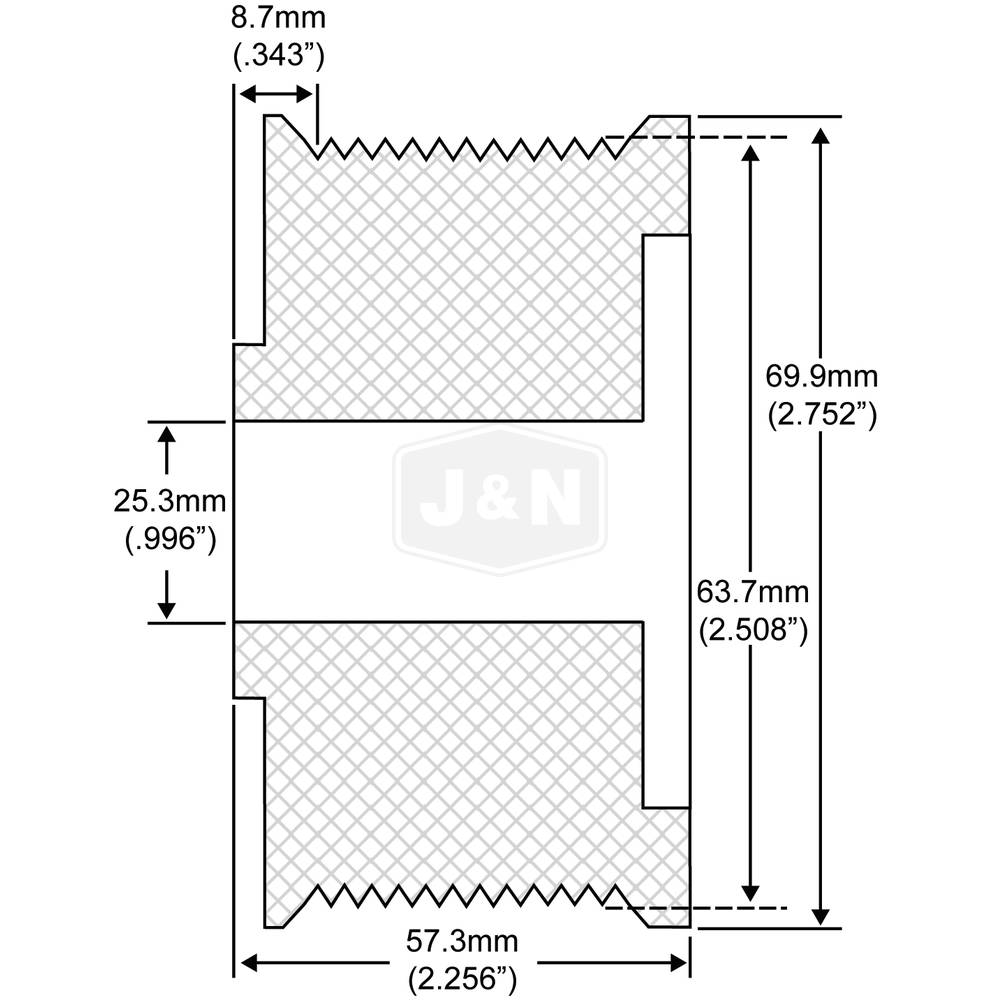 210-12004-JN J&N Electrical Products Pulley
