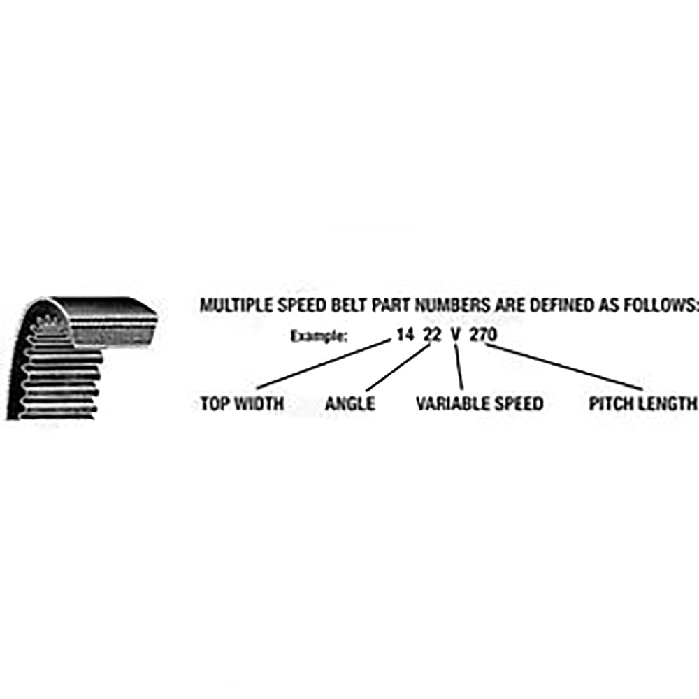 2230V266 New Universal (1 3/8" X 27.5") Multiple Speed Belt fits Several Models