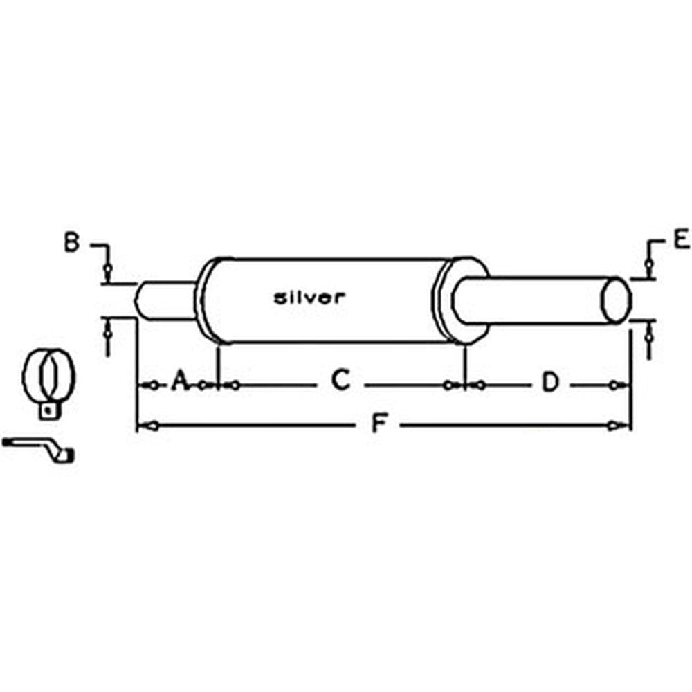 Muffler Fits Allis Chalmers D15 D12 D14 B CA D10 C 70233450