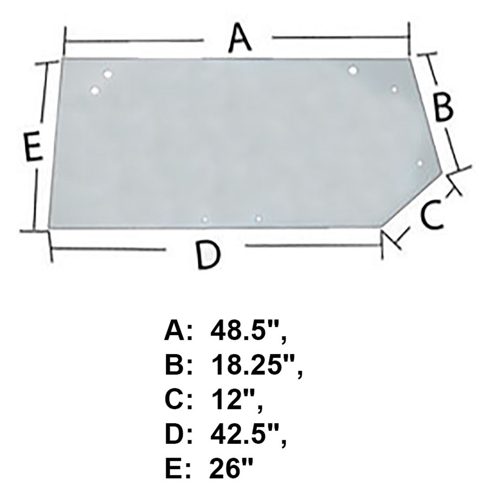 WN-240875A1-PEX Glass, Rear Fits International/CaseIH 8910 8920 8930 8940 8950