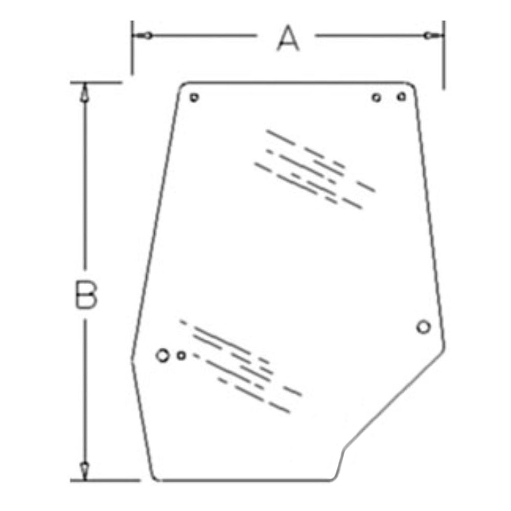 248724A1 New LH Upper Door Glass Fits Case IH Tractor 5120 5130 5140 5150 5220 +