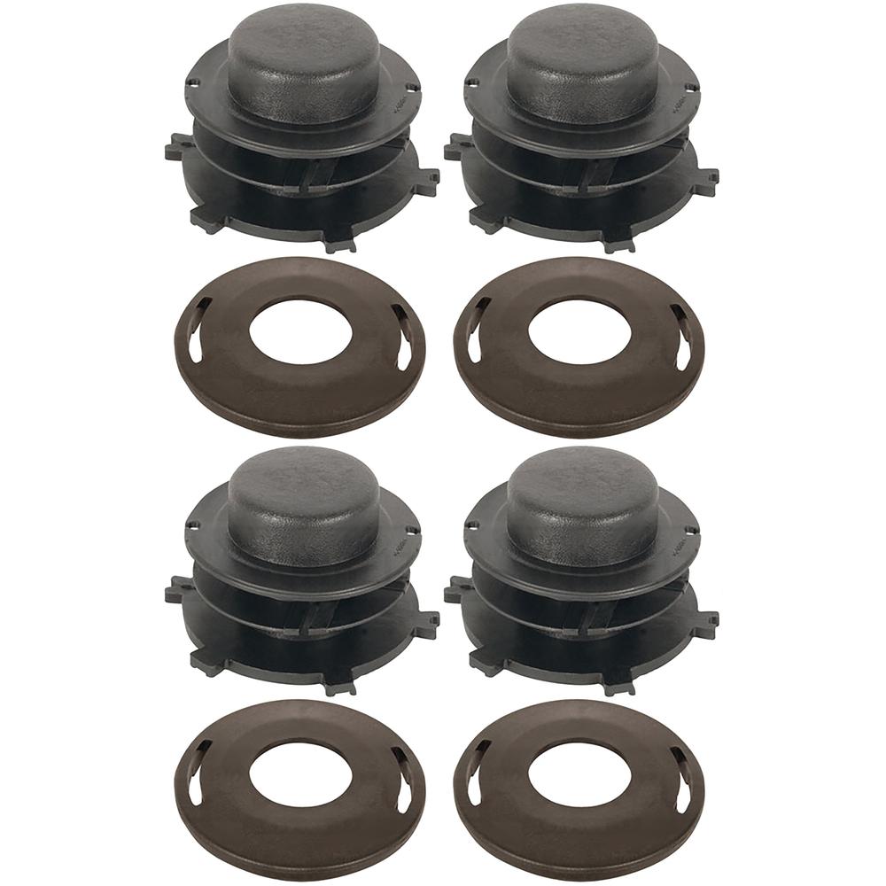 Qty 4: Trimmer Head Spool & Cap Cover Fits Stihl Replaces 4002-713-3017