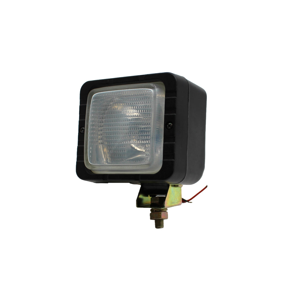 12 Volt Halogen Flood Lamp for Backhoe Loader 4" x 4.5" Replaceable Bulb 55 Watt