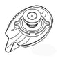A-2N8100A Radiator Cap (4 Lb.) Fits Ford/New Holland 2N 8N 9N Tractors