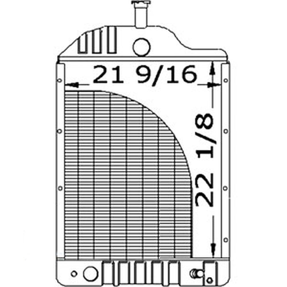 303348091 Radiator for White Tractor 2-88 2-110 3" Depth 5 Rows 10 Fins Per Inch