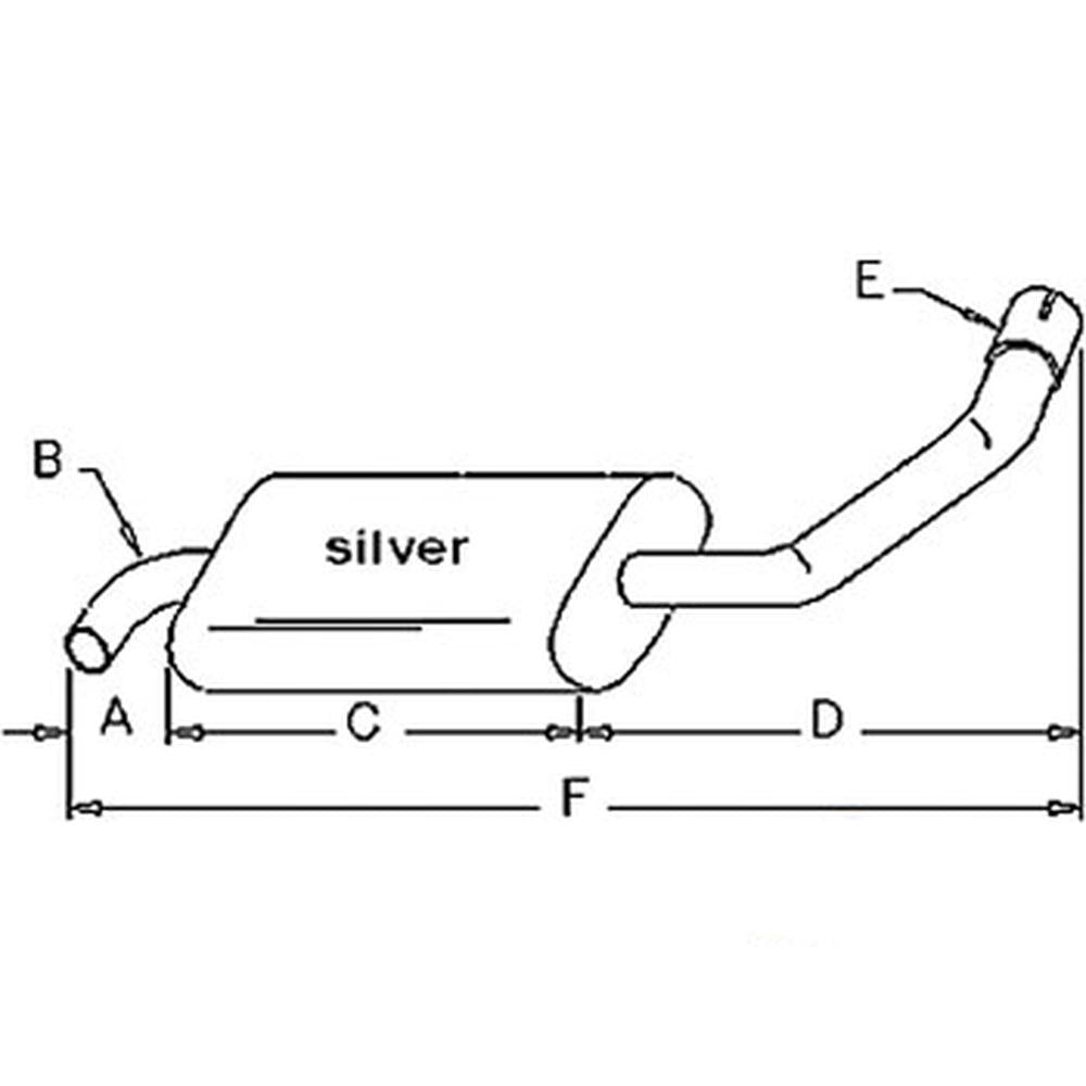 Horizontal Oval Body Muffler 3047572R93 Fits Case/International IH-23