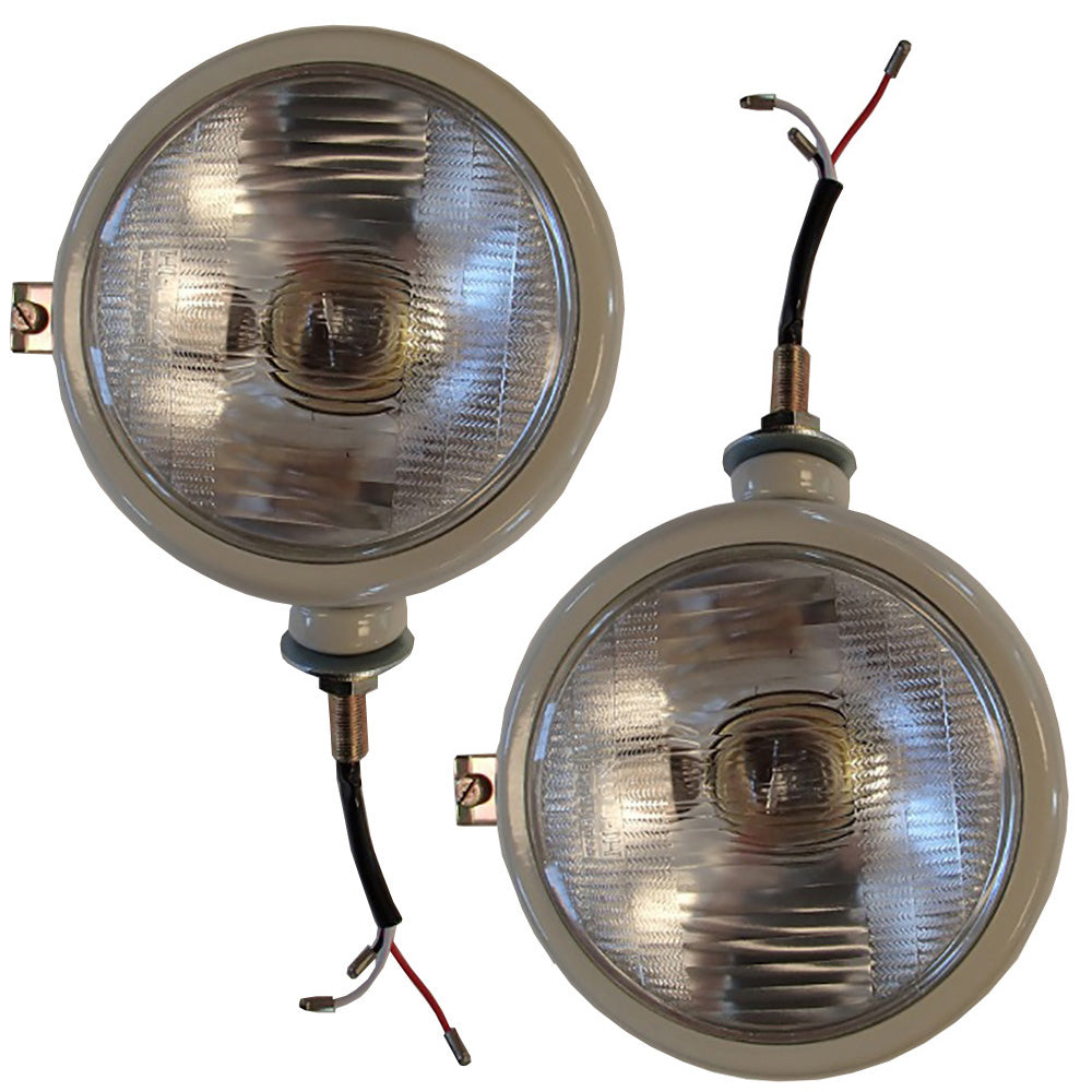 310066F Set of 2 12V Gray Head Lamp Lights Fits Ford 2N 8N 9N 600 800 NAA