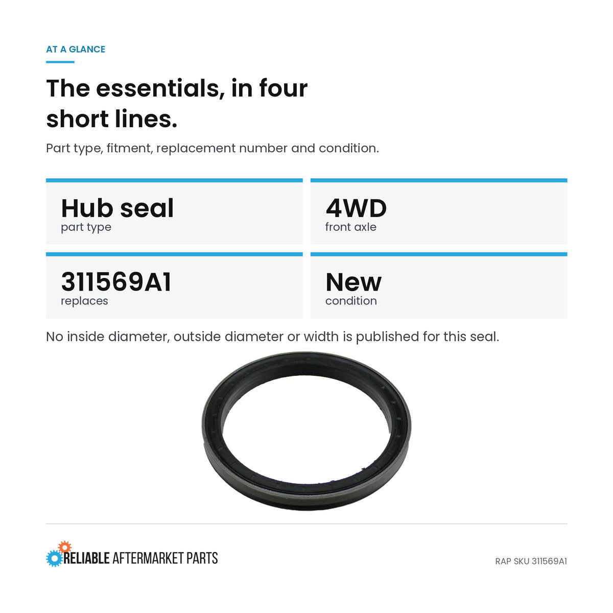 1984938C1 Seal, Oil Fits Case