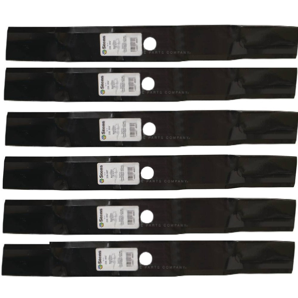 6 Mulching Mower Blades Fits John Deere M168223, TCU15881, M128485, TCU18990