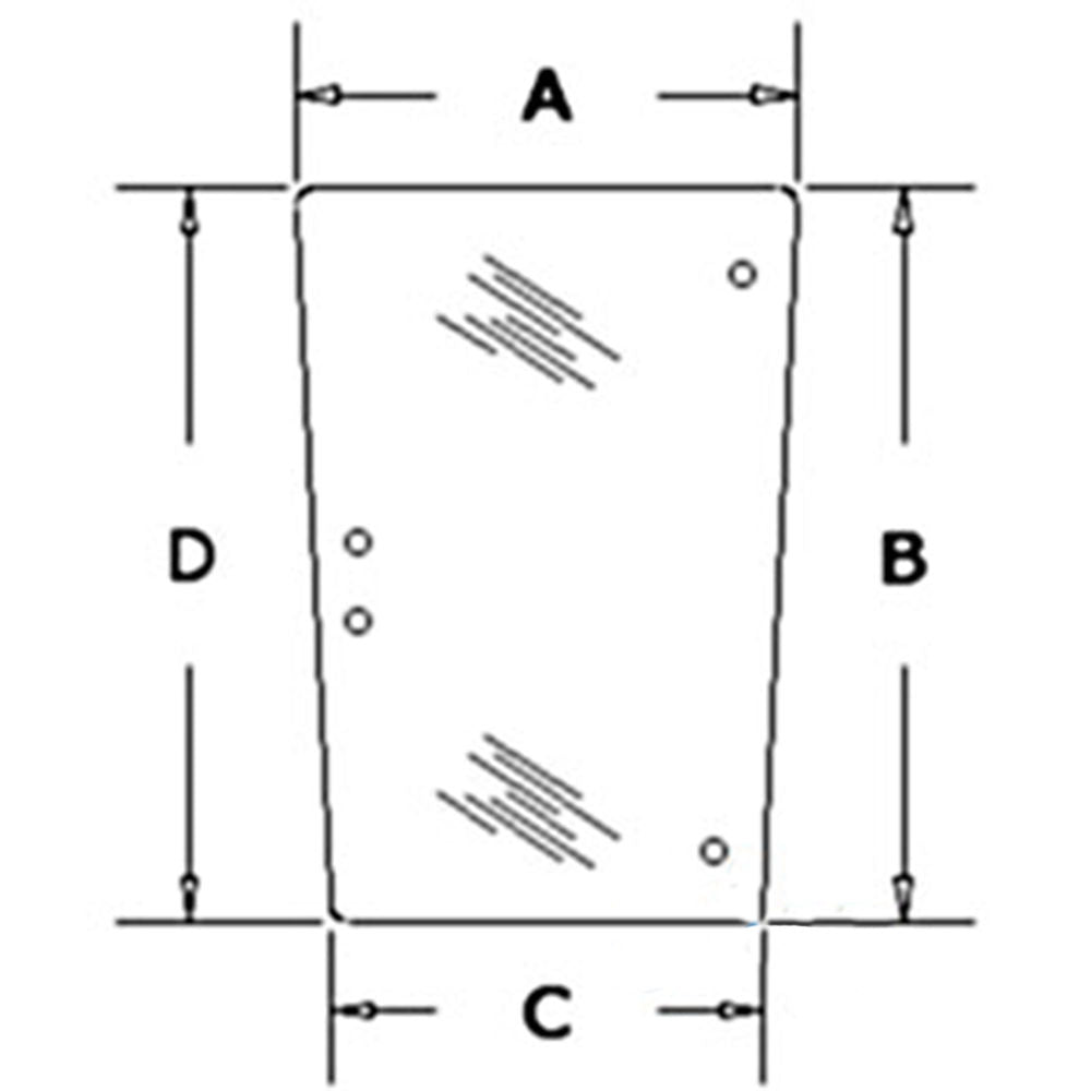 Cab Glass Side Window Tinted - Right Hand or Left Hand Fits Massey Ferguson 690