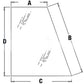 RH Rear Quarter Glass Fits Case/International Harvester Replaces 338425A1