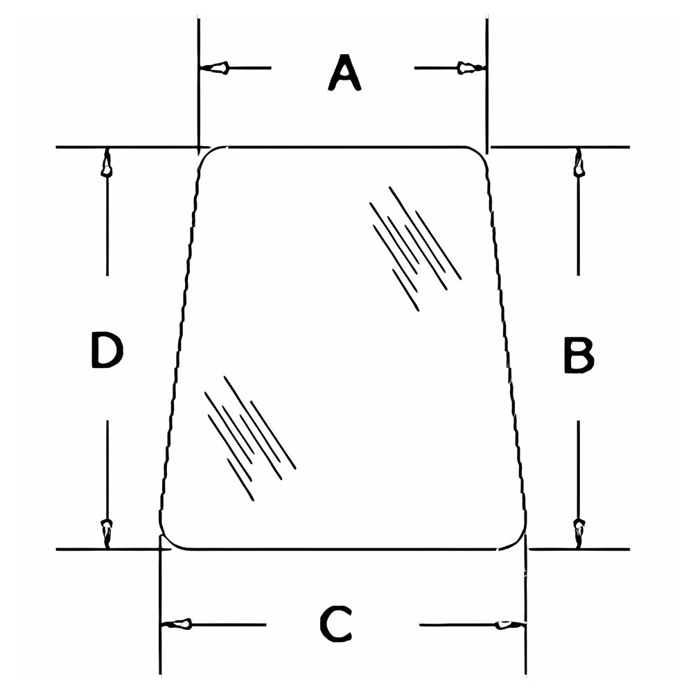 Side Window Glass Fits 350 355 360 362 365 375 383 390 390T 393 396 398 399 3476