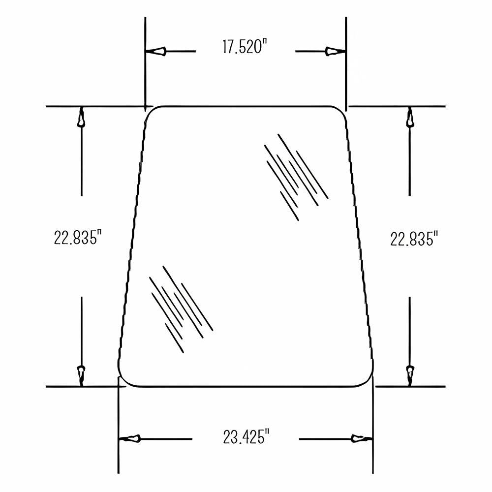 Side Window Glass Fits 350 355 360 362 365 375 383 390 390T 393 396 398 399 3476