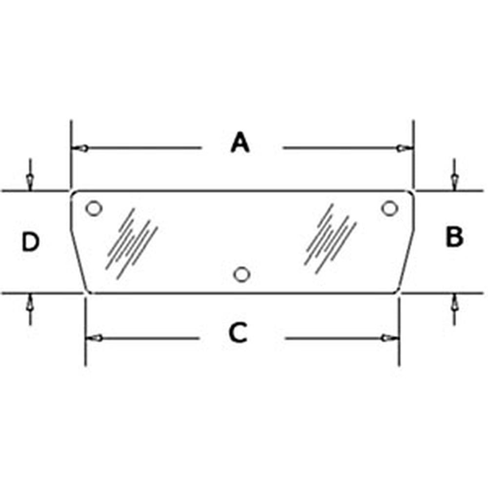 3476137M1 Lower Rear Glass Window Fits Massey Ferguson 342 350 352 355 ++