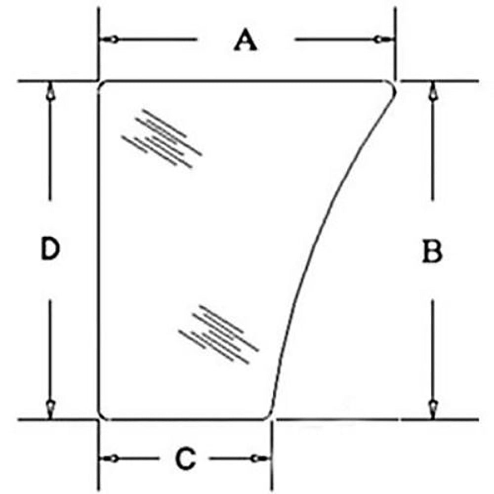 Cab Glass - Door Lower Fits Massey Ferguson 362 375 390 398 399 383 3477778M1