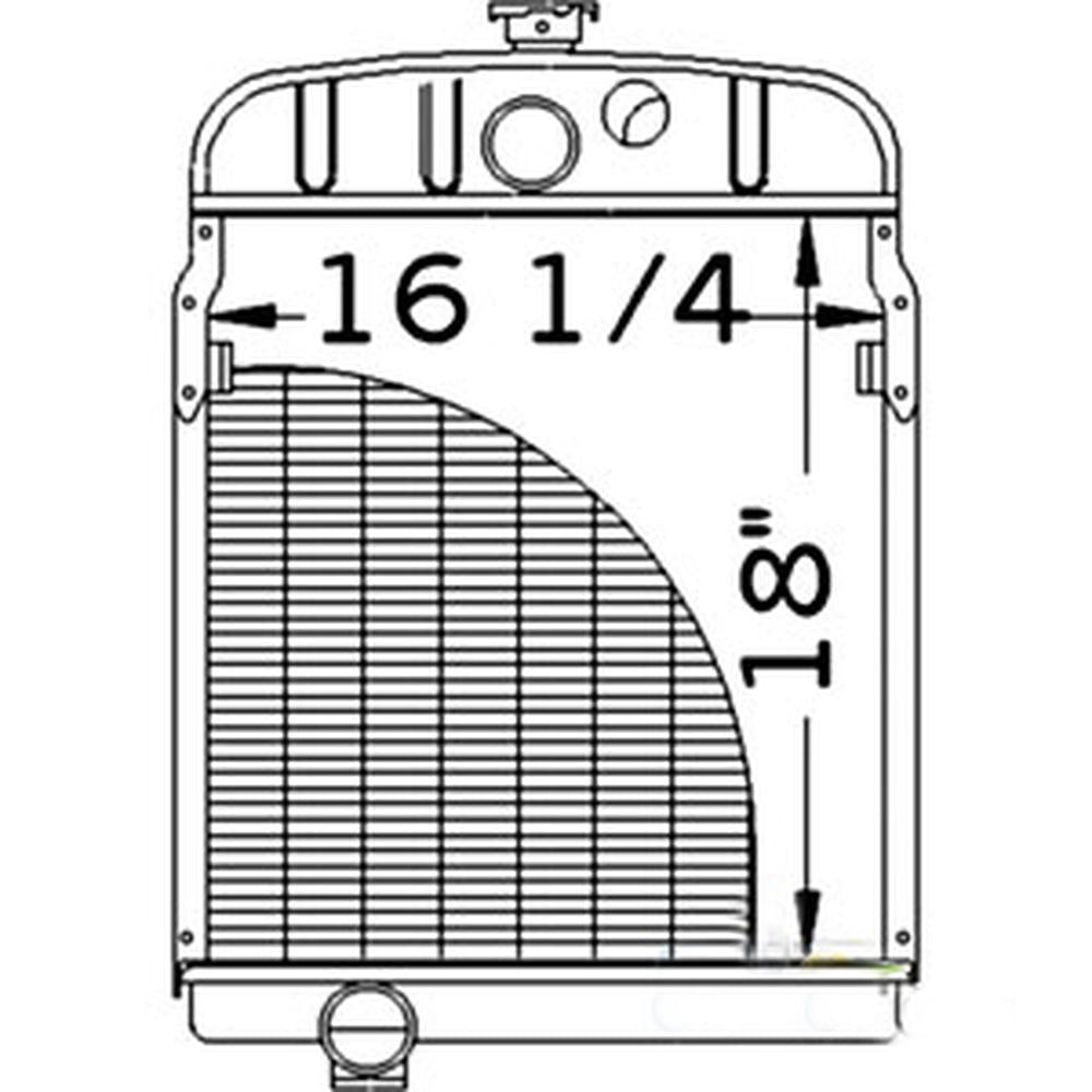 352628R91 Tractor Radiator Fits IH Fits FARMALL OS4 H Super W4 HV W4 HV O4