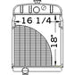 Radiator Fits Case/International Harvester Replaces 101708FP