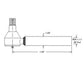 Tie Rod 35533-62920 Fits Kubota M6800 M6950S M7030 M7030SU M8030 M8200 M9000