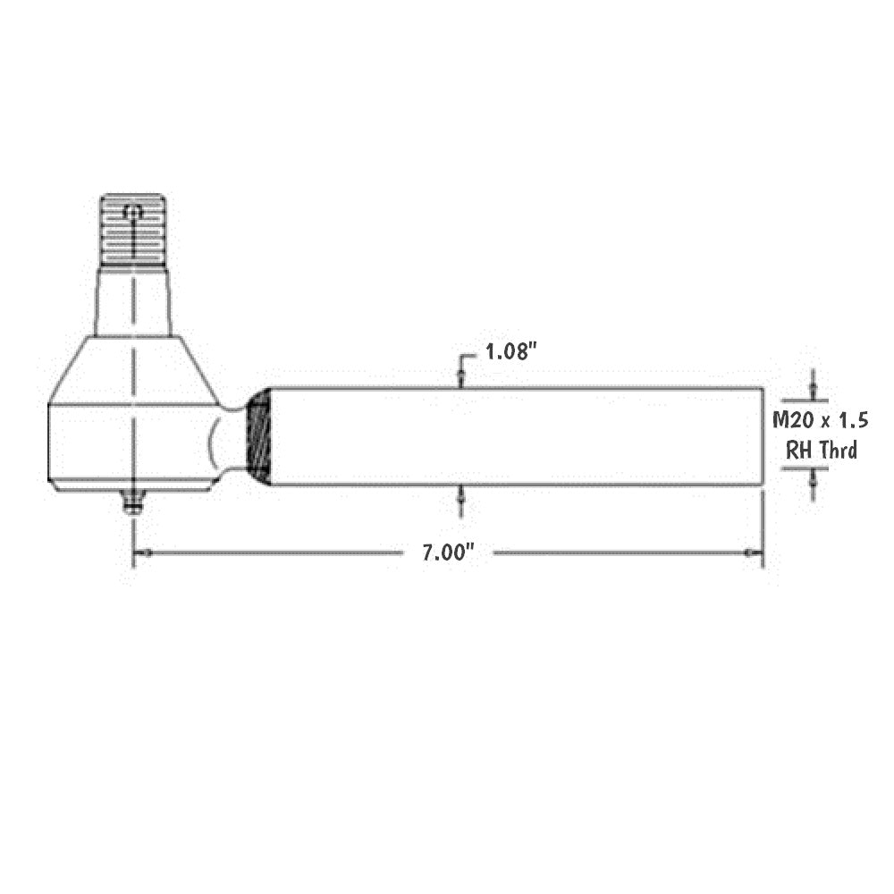 Tie Rod End Fits Kubota M4030DT M4950DTS M5030DT M7030SUDT 35533-62920