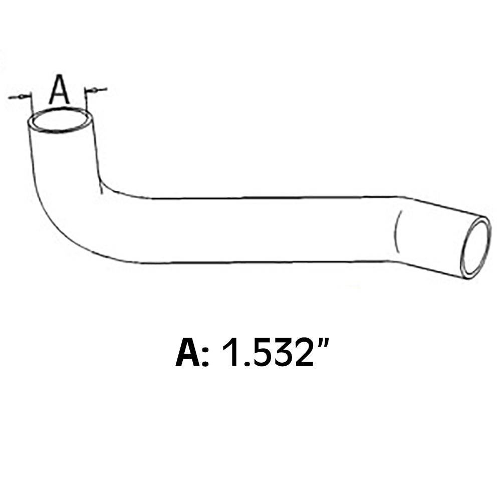 3599573M3 Lower Radiator Hose 253 UK 1.532" ID Fits Massey Ferguson MF
