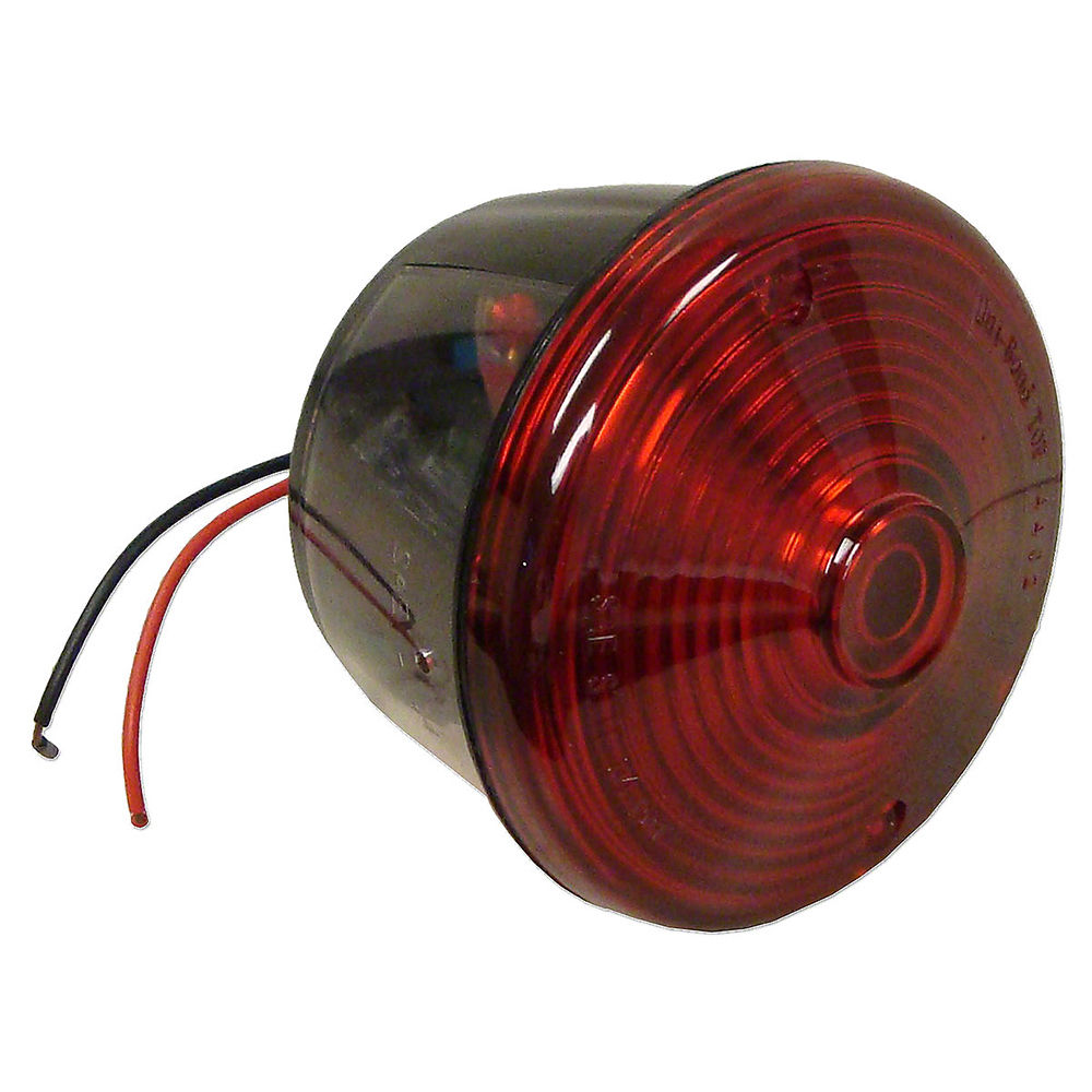 12V Round Red Tail Light Assembly Fits International Harvester