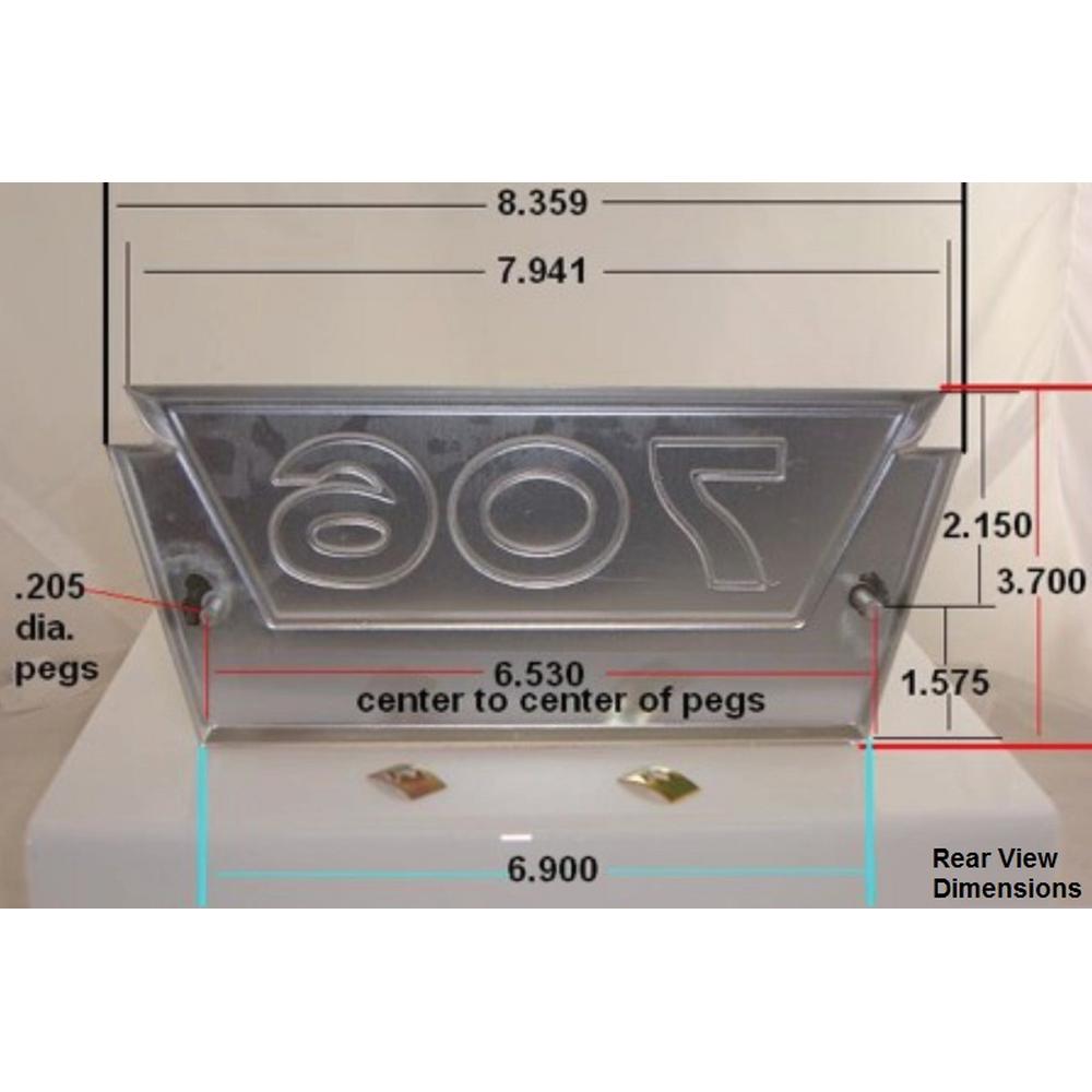381558R1 New Side Number Emblem Fits Case-IH Tractor Model 806 Diesel