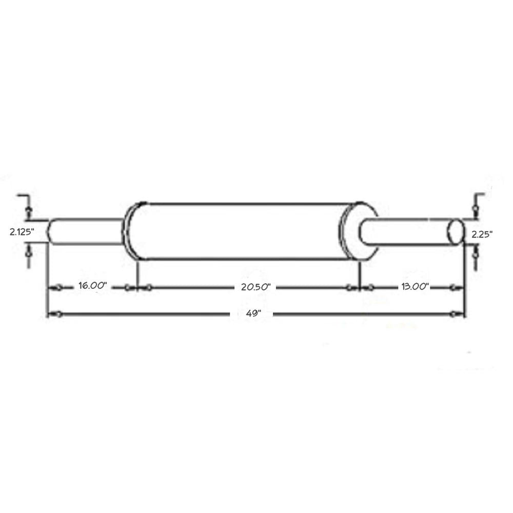 3821782M91 3821782V91 Muffler Fits Massey Ferguson Diesel Models 30D 265 275