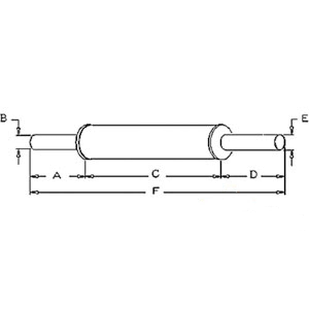 3821782M91 3821782V91 Muffler Fits Massey Ferguson Diesel Models 30D 265 275