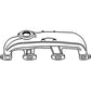 Gas Exhaust Manifold Fits International Harvester Replaces 368550R11