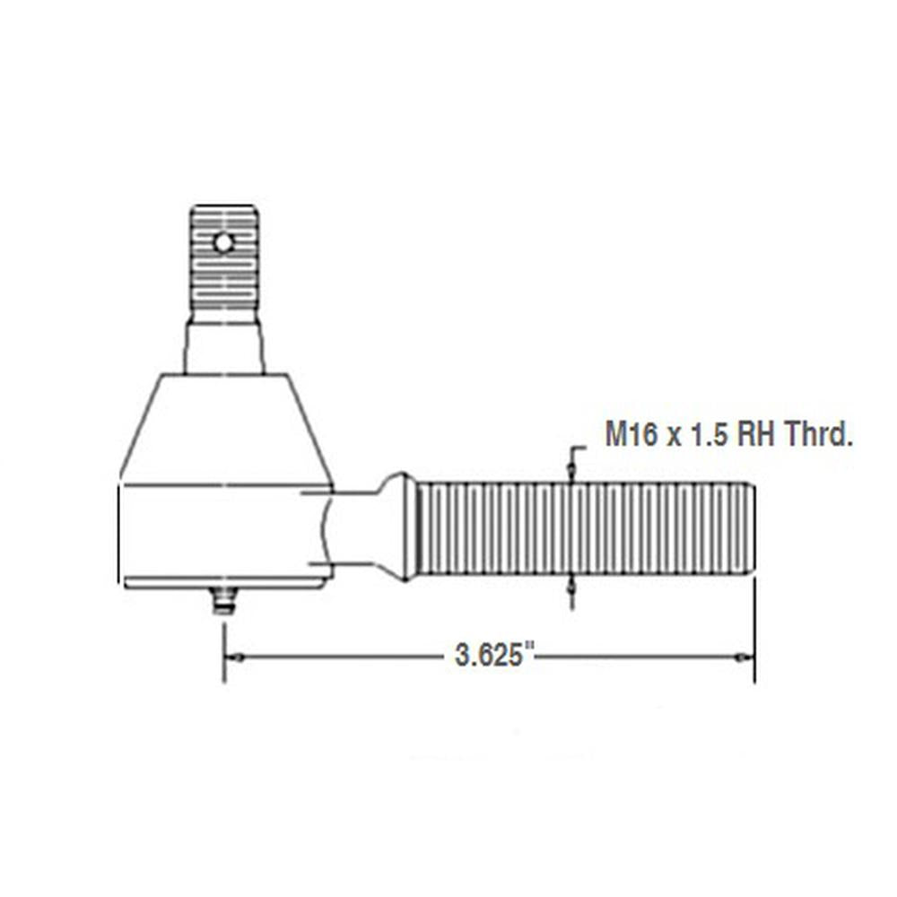 38440-44780 TIE ROD END Fits Kubota B1700 B2100 B2400 ++ L185 L235 L245 L2050