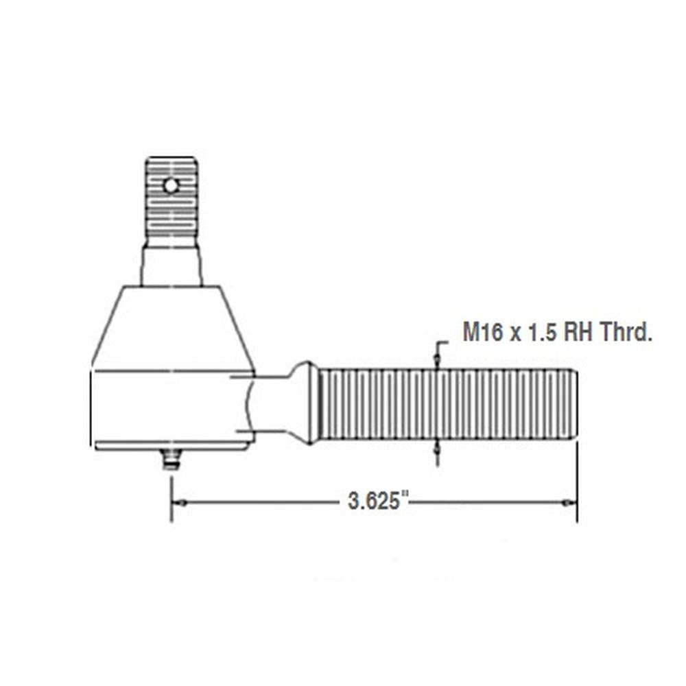 38440-44780 TIE ROD END Fits Kubota B1700 B2100 B2400 ++ L185 L235 L245 L2050