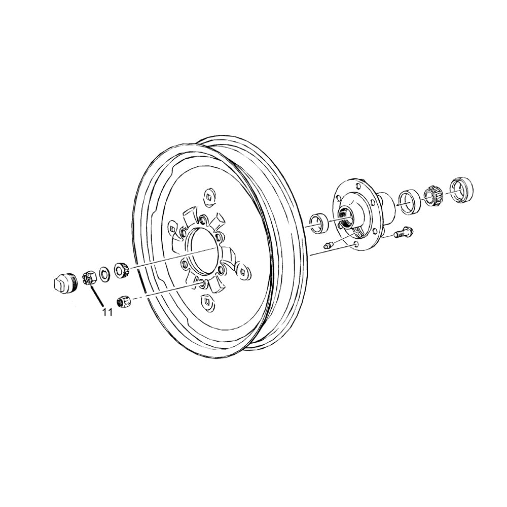 S.40213 Castle Nut, Size: 3/4'' UNF Tensile strength: 8.8 Fits Ford/Fits New Hol