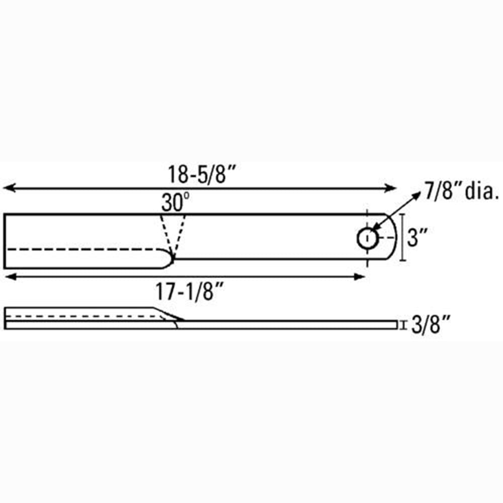 CCW Rotary Cutter Blade Fits Woods Replaces 1251501