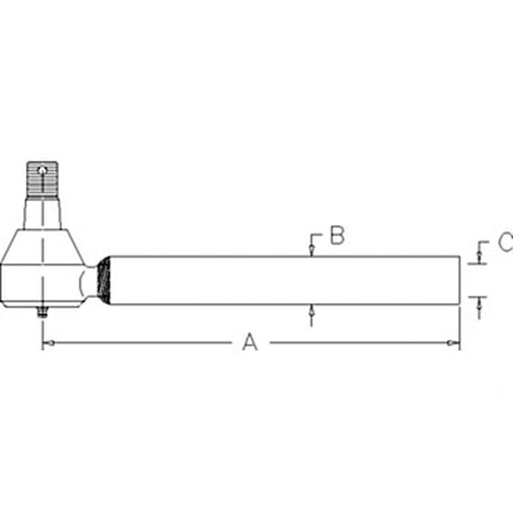 Steering Cylinder Tie Rod End Fits Kubota Replaces 3A161-62920