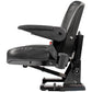 Black Vinyl Seat Assembly w/ Suspension Fits Kubota Replaces 3A011-85010