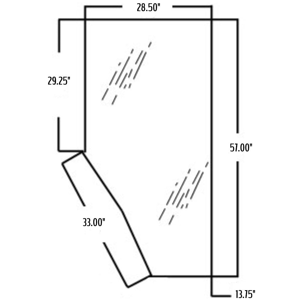 RH Door Glass Fits M105S M4900 M5700 M6800 M8200 M9000 M95S 3G710-70670 3G710706