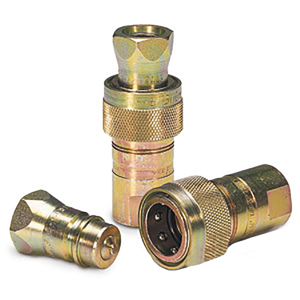 Parker 4000-2P Complete Coupler Body Male/Female Pioneer 1/4" NPTF w/ Poppet Tip