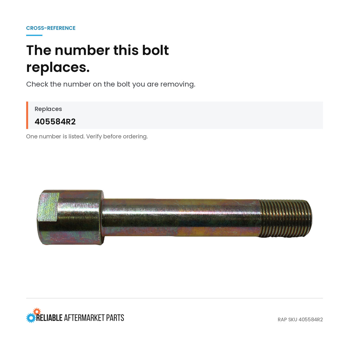 Axle Bolt - Front & Fits International 584 385 485 585 454 484 674 Fits Case IH 485 585