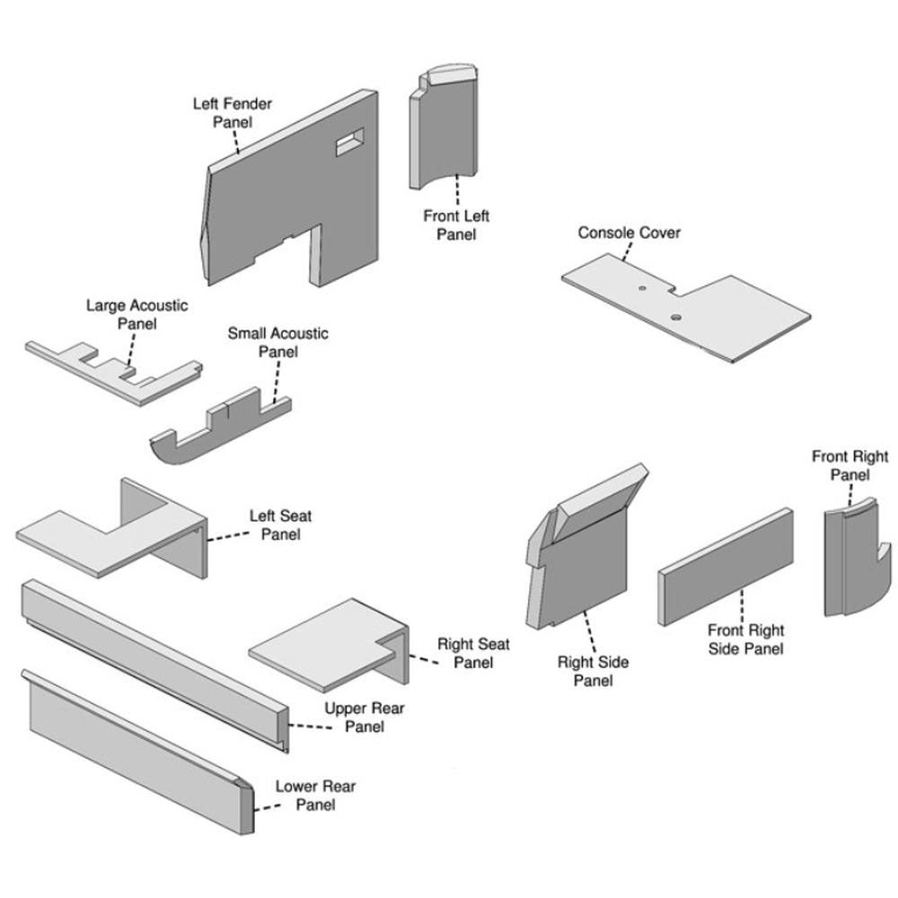 Brindle Brown Cab Restoration Foam Kit Fits John Deere 4WD Tractor 8450