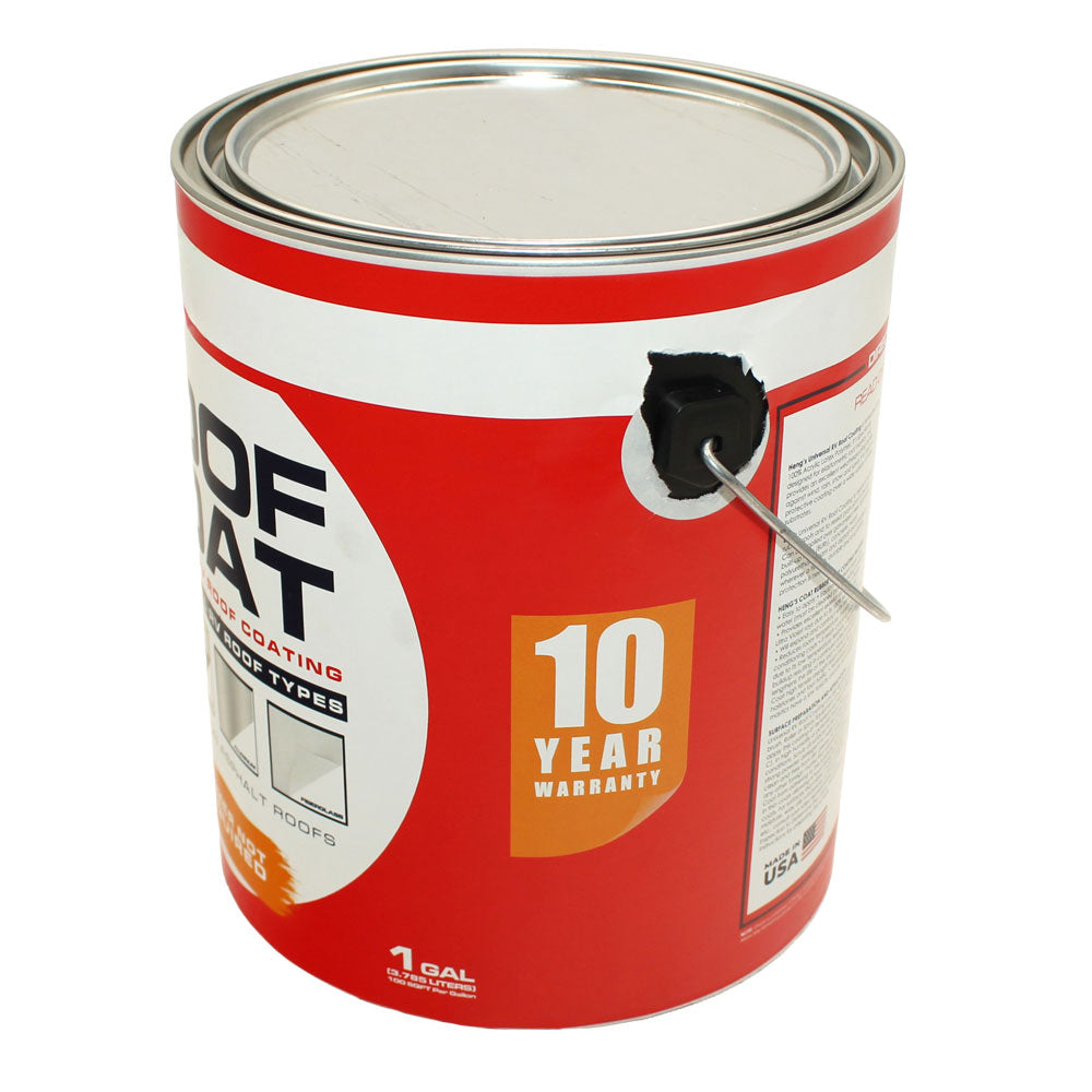 (1) Gallon Rubber Roof Coating - For Durable Protection